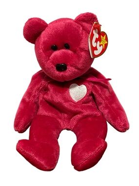 Ty Beanie Babies Valentina Bear Plush Red Valentine Heart 1998 Toy